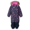 Zimný overal pre dievčatko, ružové lístky Lenne, veľ. 86