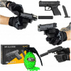 KOVOVÁ PIŠTOĽ REPLIKA GLOCK + TLMIČ + GUĽÔČKY 800 + MPK-C43-1 + DARČEK