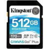 Kingston SDXC Canvas Go Plus 512GB 170R C10 UHS-I U3 V30 SDG3/512GB