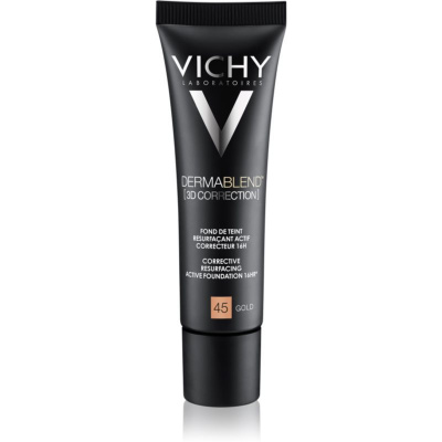 Vichy Dermablend 3D Correction vyhladzujúci korekčný make-up SPF 25 odtieň 45 Gold 30 ml