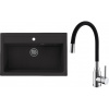 Set Alveus (dřez Atrox 40 Black 91 + baterie Mintas Černá/Chrom) SETA25064