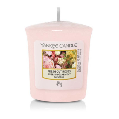 Yankee Candle - votívne sviečka Fresh Cut Roses (Čerstvo narezané ruža) 49g