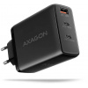 AXAGON ACU-DPQ100, sieťová nabíjačka GaN 100 W, 3x port (USB-A + dvojitý USB-C), PD3.0/PPS/QC4+/Apple ACU-DPQ100