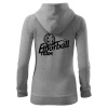 Florbal team - Mikina dámska trendy zipper s kapucňou - S ( Tmavosivý melír )