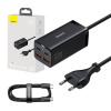 Nástenná nabíjačka Baseus GaN3 Pro 2xUSB-C + 2xUSB, 100 W (čierna) 6953156209053