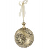 Chic Antique Mosadzná antik vianočná ozdoba gule Mossier - Ø 10*15 cm - Chic Antique