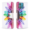 Peňaženkové kožené puzdro na Motorola Edge 40 Neo - Sun Flower