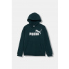 Detská mikina Puma ESS No. 1 Logo Hoodie FL B zelená farba, s kapucňou, s potlačou, 684908 152