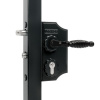 Malý ozdobný zámok LOCINOX LAKY F2 | pre hranatý profil 60-70 mm | čierna RAL 9005