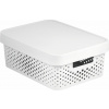 CURVER Úložný box INFINITY DOTS 11l s vekom | biela