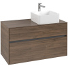 VILLEROY & BOCH Collaro závesná skrinka pod umývadlo na dosku (umývadlo vpravo), 2 zásuvky, 1000 x 500 x 548 mm, Arizona Oak, C04000VH