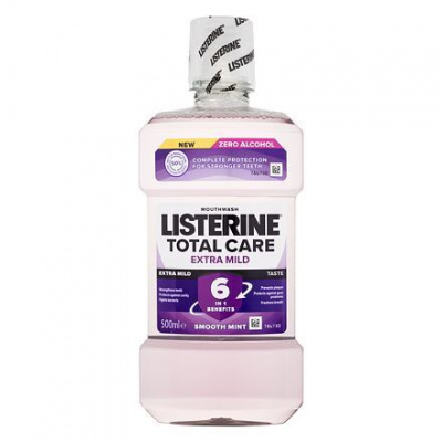 Listerine Total Care Extra Mild Taste Smooth Mint ústní voda 500 ml