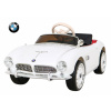 Elektrické autíčko BMW 507 retro, Biela, EVA kolesá, kožené sedadlo, 12V, 2.4 GHz, vstup MP3, SD, USB (Ramiz Elektrické autíčko BMW 507 retro, Biela, EVA kolesá, kožené sedadlo, 12V, 2.4 GHz, vstup MP