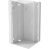 Mexen Lunar, Päťuholníkový sprchový kút Mexen Lunar naklápací doľava 100 x 100 cm, 8mm číre sklo, biely profil, 831-100L-100P-20-00-L