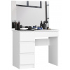 Toaletný stolík so zrkadlom T-6/SL 900x600 ľavý, biely