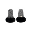 Bjällra of Sweden Rukavice na kočík Black Tweed Premium Collection