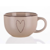 BANQUET Hrnček keramický jumbo HEART béžový 730 ml