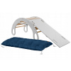 Hojdačka Montessori mdf biely + šmýkačka / klzák + púdrový matrac KIDS