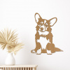 dřevo života Drevená dekorácia psa Corgi Rozmery - cm: 30x40, Zvoľte farbu dekoru: Buk