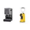 Gaggia New Classic E24 BC, grey + Eureka Helios 65, yellow