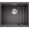 Blanco Etagon 500 Silgranitový drez, 53x46 cm, s pojazdmi, sivá skala 522228