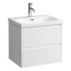Laufen Lua - SET Umývadlo, 1 otvor pre batériu, biela + LANI umyvadlová skrinka, 2 zásuvky, biela lesklá H6010802611042