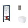 Grohe Rapid SL Set predstenovej inštalácie, klozetu, dosky SoftClose a tlačidla Skate Cosmopolitan, kefovaný Hard Graphite SANI11BB5123-GR