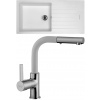 Set Sinks (dřez Perfecto 1000 Milk 28 + baterie Enigma S Milk 28) PE10028ENSGR28