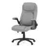 Autronic KA-C711 GREY2 - Kancelárska stolička, šedá látka, nastaviteľná bedrová opierka, čierny plastový kríž, kolieska na tvrdé podlahy