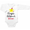 Body dlhý rukáv Hvězda letošních Vánoc, Baby Nellys, biele, veľ. 62, 62 (2-3m)