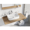 RAVAK XJX01155002 Ceramic Slim R keramické umývadlo Bez prepadu 55x37x12cm white + výpusť XJX01155002
