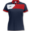 Joma Polokošeľa POLO CREW II S/S NAVY-RED WOMAN Veľkosť: 2XS
