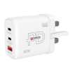 SKROSS Nabíjací adaptér USB A+C Nabíjačka 65W GaN UK, Power Delivery, typ G