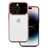 TopQ Puzdro Electro Lens pre Iphone 15 Rose gold
