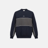 Slazenger Fleece Sportswear Crew Sweat Mens Navy/Smoke 2XL
