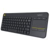 Logitech klávesnice Wireless Keyboard K400 Plus, CZ/SK, unifying přijímač, černá