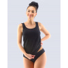 Dámské tílko bamboo se širšími ramínky prodloužené 08018P černé vel.S/M- Gina