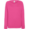 F.O.L. | Lady-Fit LW Raglan Sweat, Dámska raglánová mikina, červená Fuchsia, L