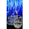 LsG-Crystal sklo Džbán na pivo/ vodu souprava se skleničkami ručně broušené/ ryté dekor Kanta VU-180 1500/ 300 ml 7 Ks.