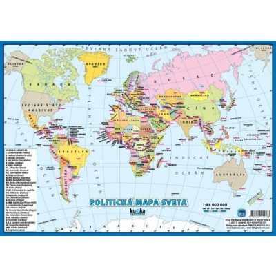 Politická mapa sveta (A3) | Kupka Petr