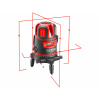 EXTOL PREMIUM Laser líniový, krížový samonivelačný, červený, 1H-4V-6B, Li-ion akumulátor, USB nabíjanie