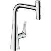 Hansgrohe Metris Select M71 - Kuchynská páková batéria 240, vyťahovateľná sprška, 2jet, sBox, chróm 73817000