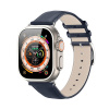 DUX DUCIS YS - kožený remienok pre Apple Watch 38/40/41 mm modrý