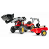 Falk Falk Šliapací traktor Vintage 2058N s lyžicou, bagrom a prívesom, červený FA2058N