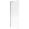 Mexen Next L, 1-krídlová vaňová zástena 70 x 150 cm, 6mm sklo s rebrovým vzorom, grafitový profil, 895-070-000-03-09-95