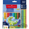 Dino Pastelky Colour Grip set 18+6 Neon a Metallic - Faber-Castell