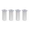 Walteco Nábytková noha guľatá, priemer 40mm, výška 100mm, aluminium optik Množstvo: 4 ks , 50009BP1
