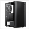 1stCOOL Middle Tower GAMER 4, ATX black černý, bez zdroje, fulltower ATX (USB3+ Audio+ Transparentní bočnice) (PC case)