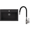 Set Alveus (dřez Atrox 40 Black 91 + baterie Mintas Černá/Kartáčovaná ocel) SETA25063