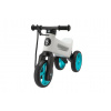 Odrážadlo FUNNY WHEELS Rider SuperSport biele/tyrkys 2v1+popruh,výš.sedlá28/30cm nos.25kg 18m+vs
